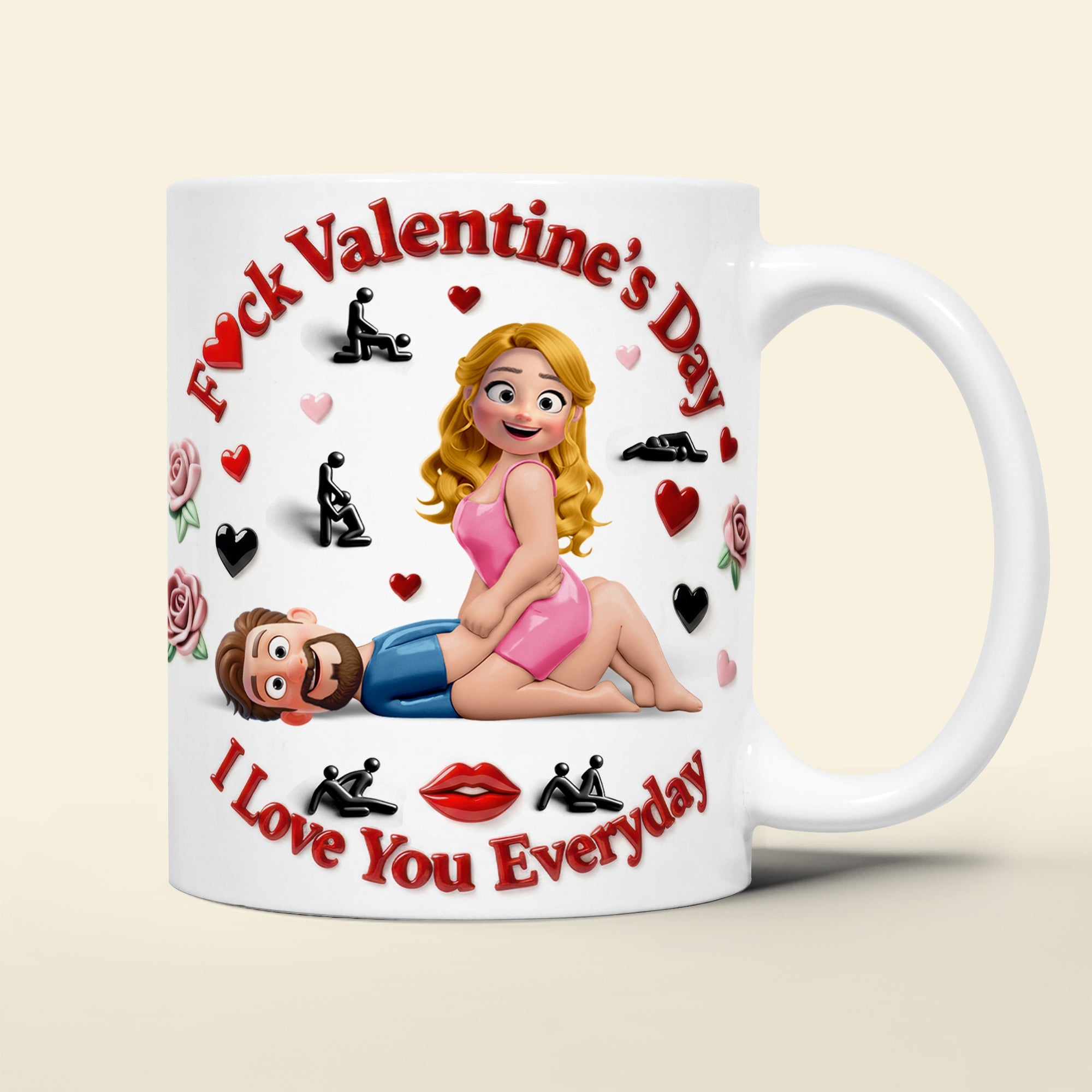 Personalized "F*ck Valentine's Day" Naughty Love Mug ❤️💋