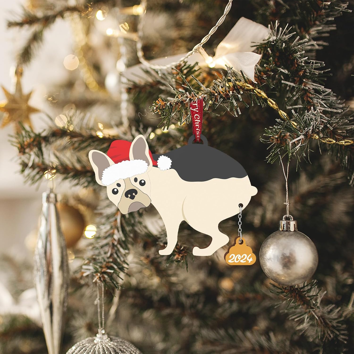 😹Funny Dog🦮 Pooping Ornaments for Christmas Tree