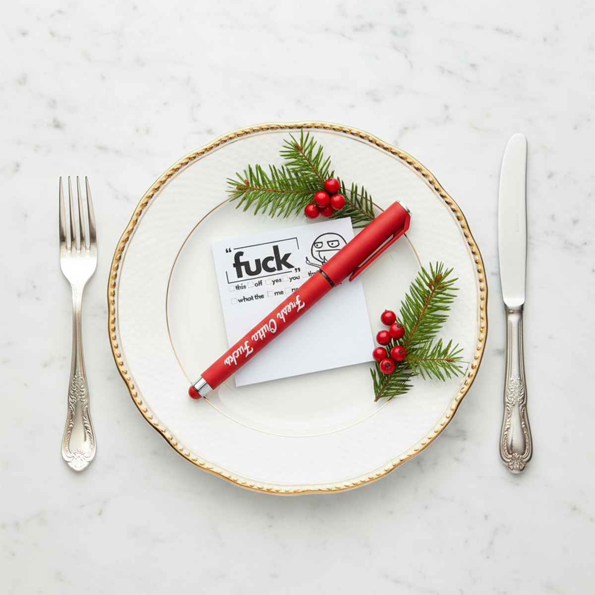 💥Last Day Promotion 50% OFF💝 【Office Spokesperson】Mental Checkout Bundle | Fresh Outta Fucks Stress-Relief Ballpoint Pen + Rant Pad | Office Christmas Gift Exchange | Best Friend's Prank Toolkit