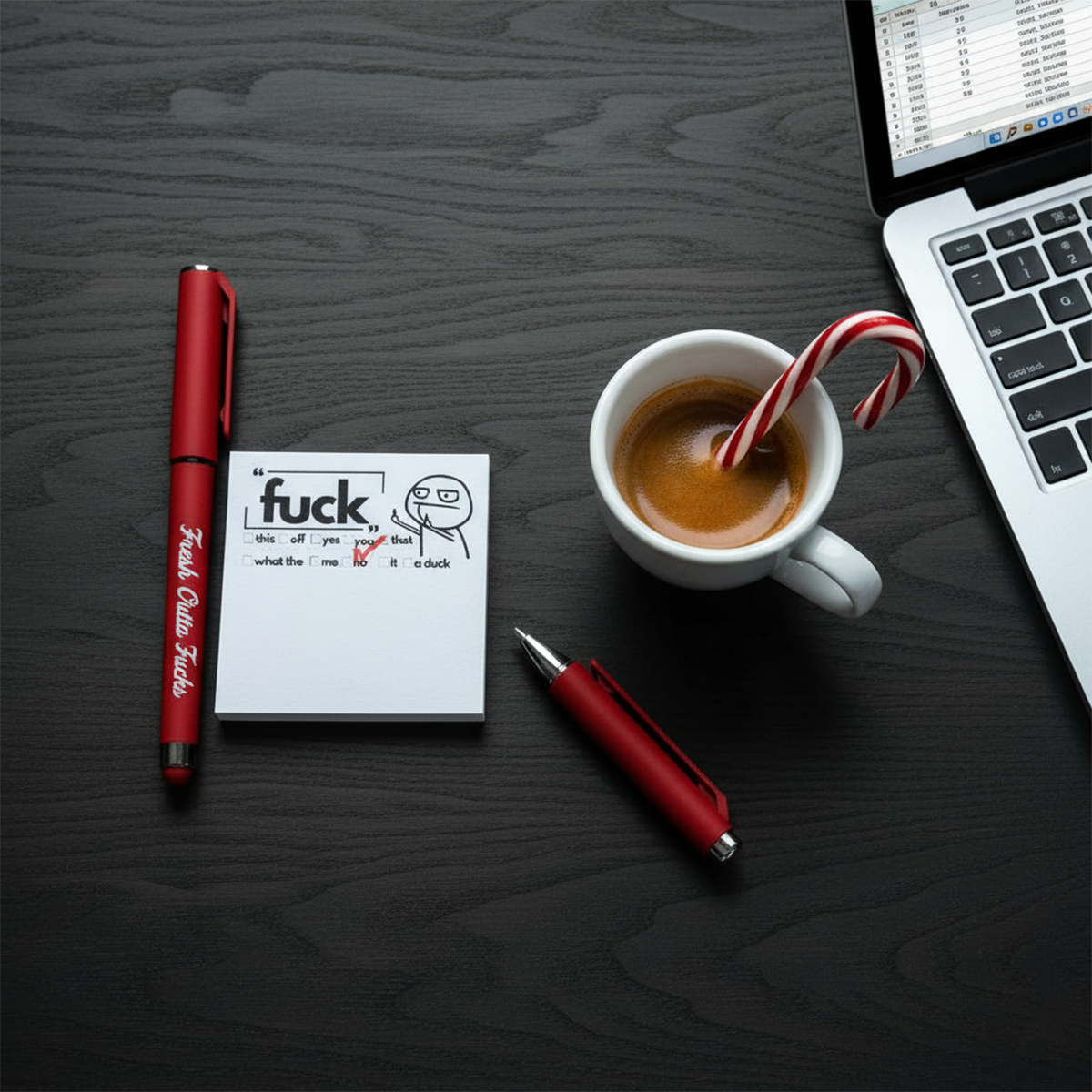 💥Last Day Promotion 50% OFF💝 【Office Spokesperson】Mental Checkout Bundle | Fresh Outta Fucks Stress-Relief Ballpoint Pen + Rant Pad | Office Christmas Gift Exchange | Best Friend's Prank Toolkit