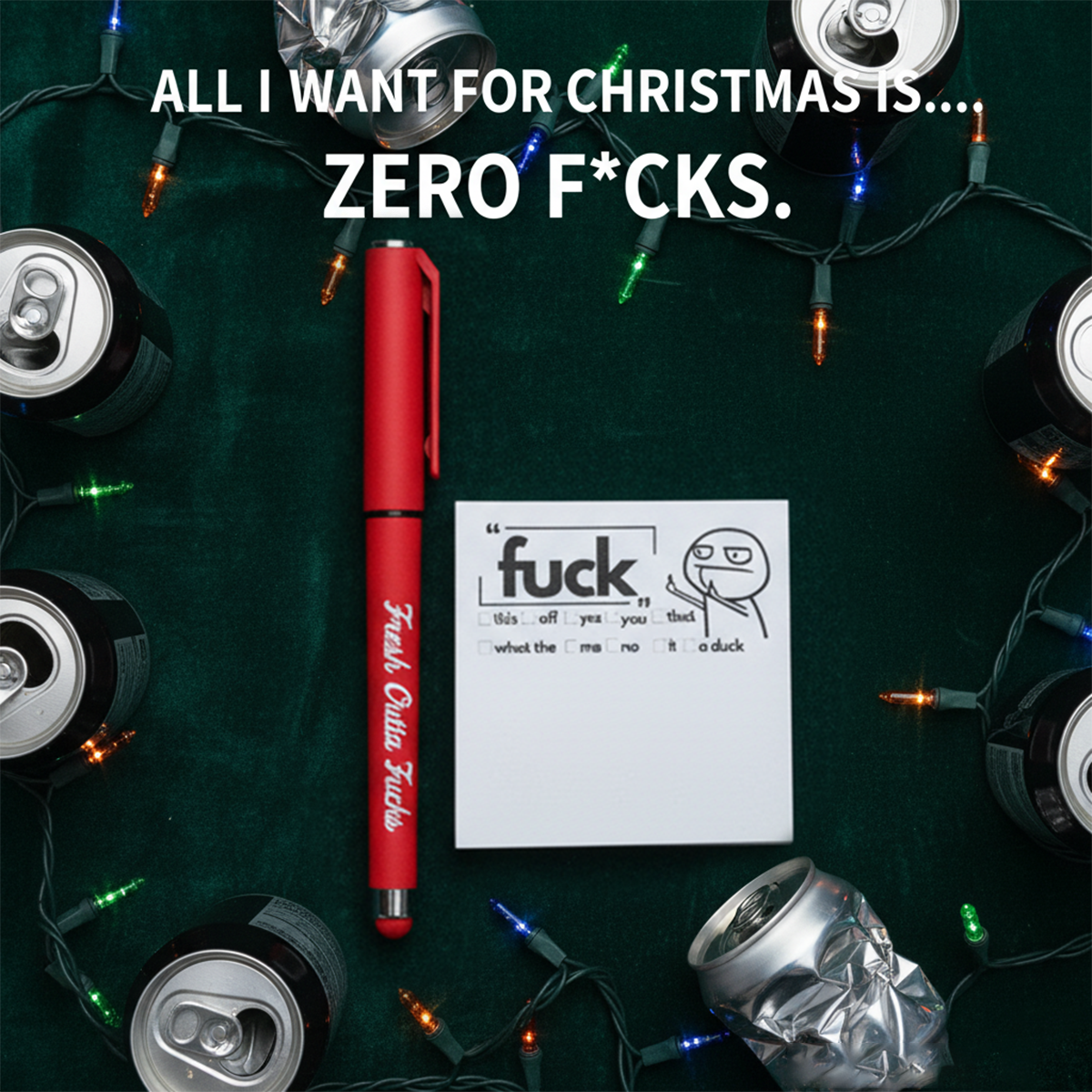 💥Last Day Promotion 50% OFF💝 【Office Spokesperson】Mental Checkout Bundle | Fresh Outta Fucks Stress-Relief Ballpoint Pen + Rant Pad | Office Christmas Gift Exchange | Best Friend's Prank Toolkit