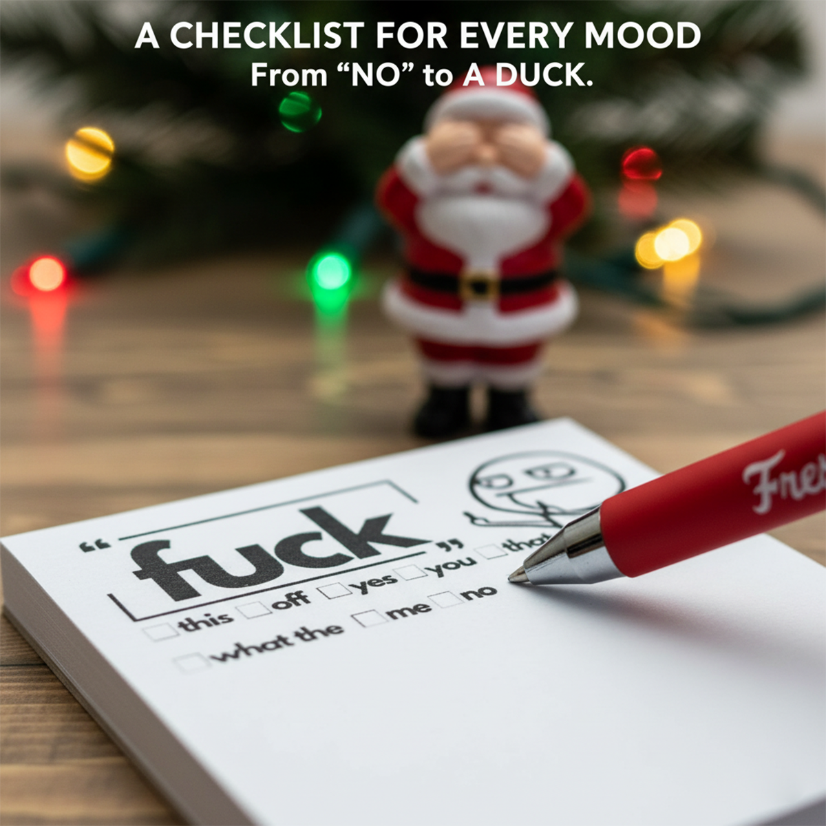 💥Last Day Promotion 50% OFF💝 【Office Spokesperson】Mental Checkout Bundle | Fresh Outta Fucks Stress-Relief Ballpoint Pen + Rant Pad | Office Christmas Gift Exchange | Best Friend's Prank Toolkit