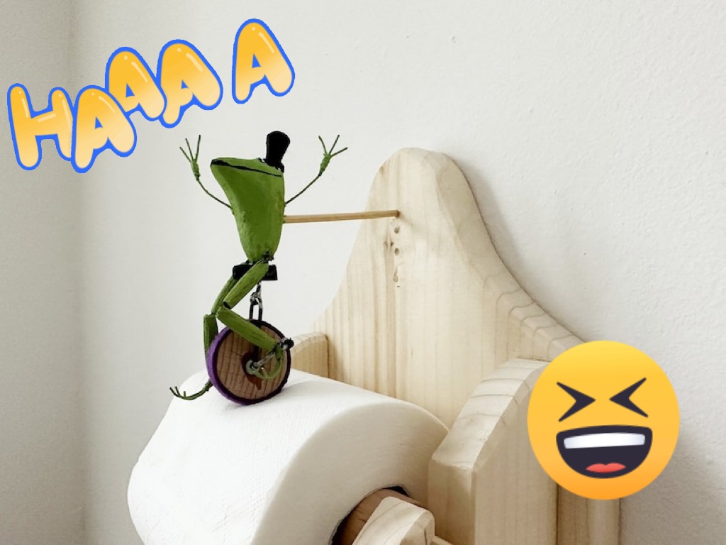 Frog on Unicycle, READ DESCRIPTION, Toilet Paper Holder 