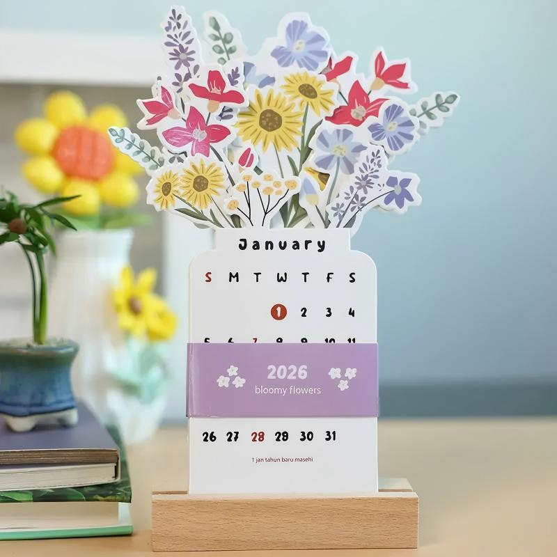 🌷Best Christmas Gift🎁--2026 Bloomy Flowers Desk Calendar📅