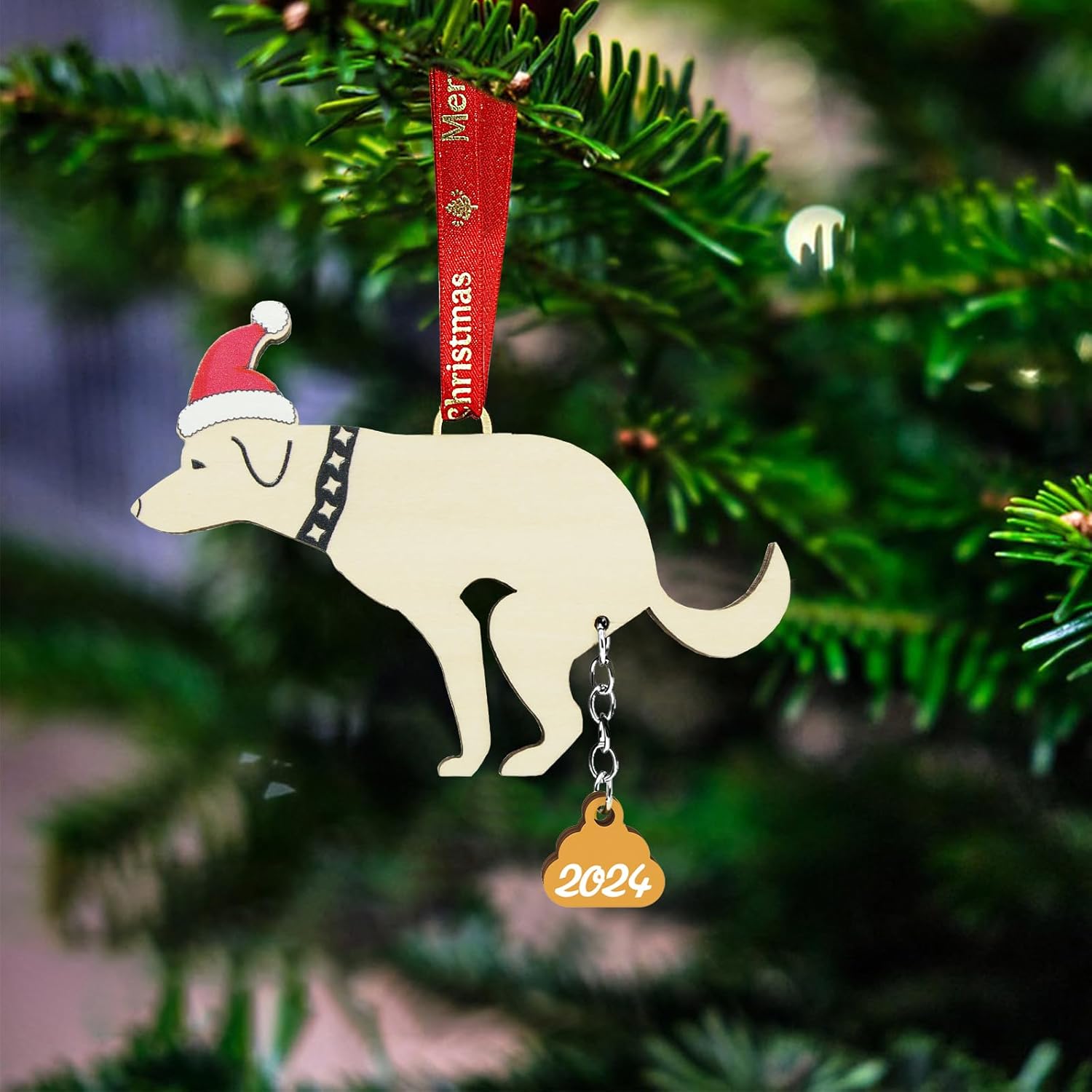 😹Funny Dog🦮 Pooping Ornaments for Christmas Tree