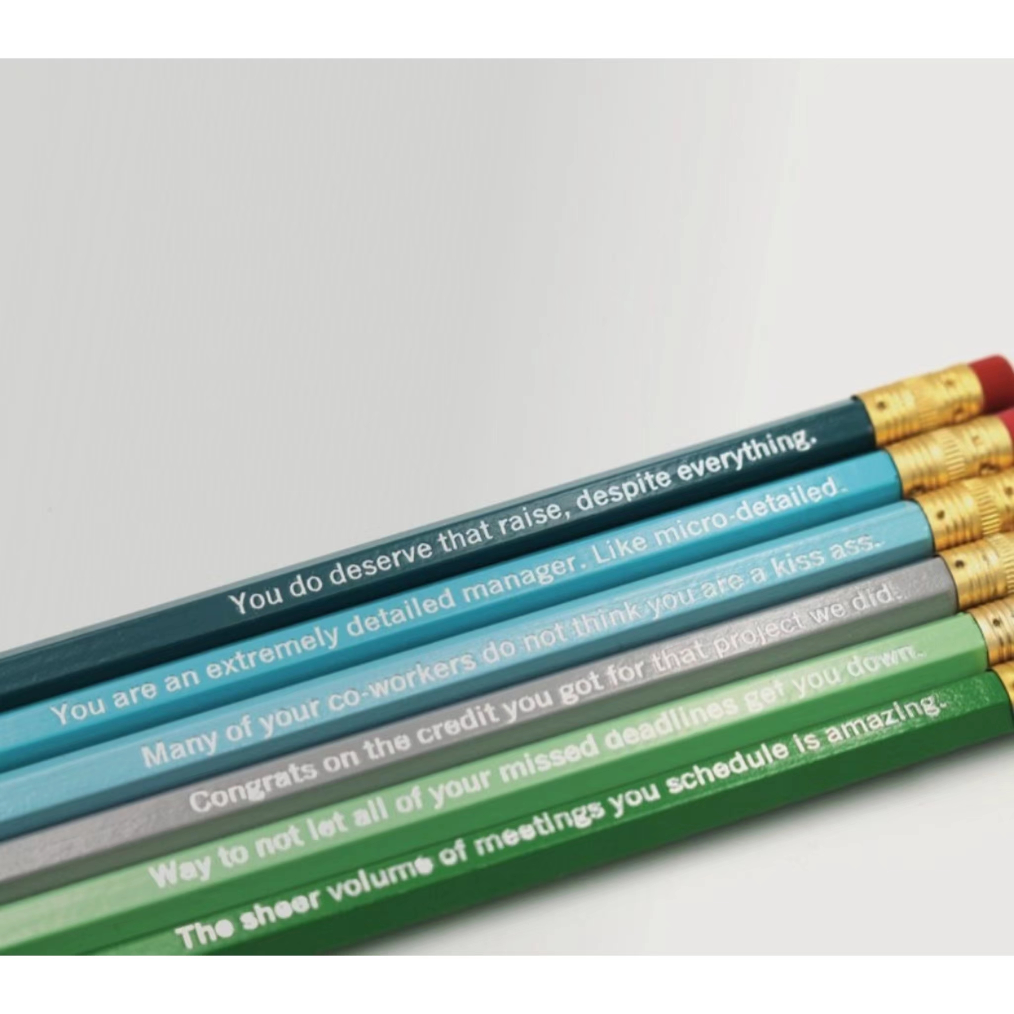 🎁Unique Work Gift Exchange -Funny Co-worker Gift Pencil Set ( 6 PCS )✏