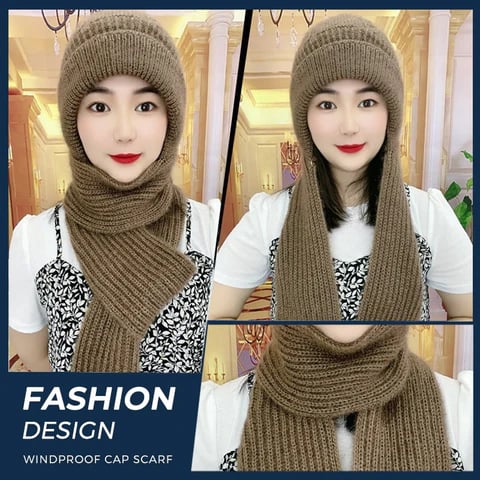 (🔥Manufacturer promotion)- Integrated Ear Protection Windproof Cap Scarf🔥