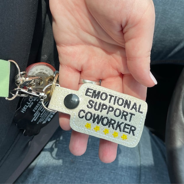 💖Emotional Support Coworker Keychain
