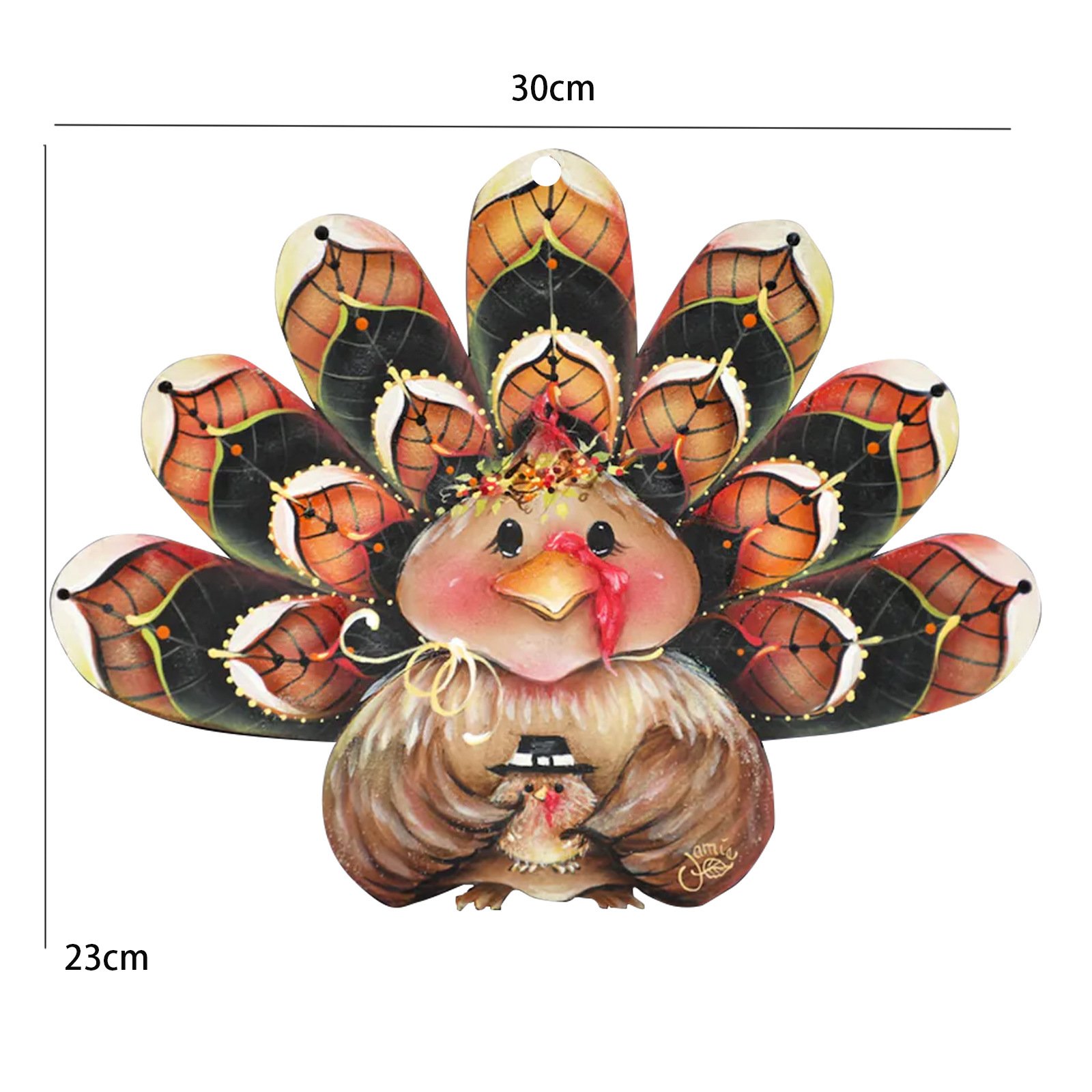 🦃Turkey Wreath Door Hanger 🍂 Thanksgiving Wood Decor - 🎃Wooden Fall Wall Decoration