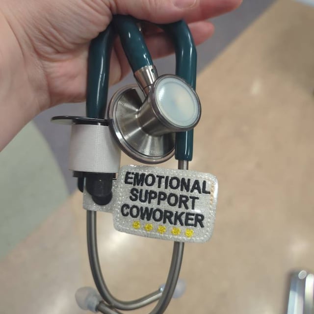 💖Emotional Support Coworker Keychain