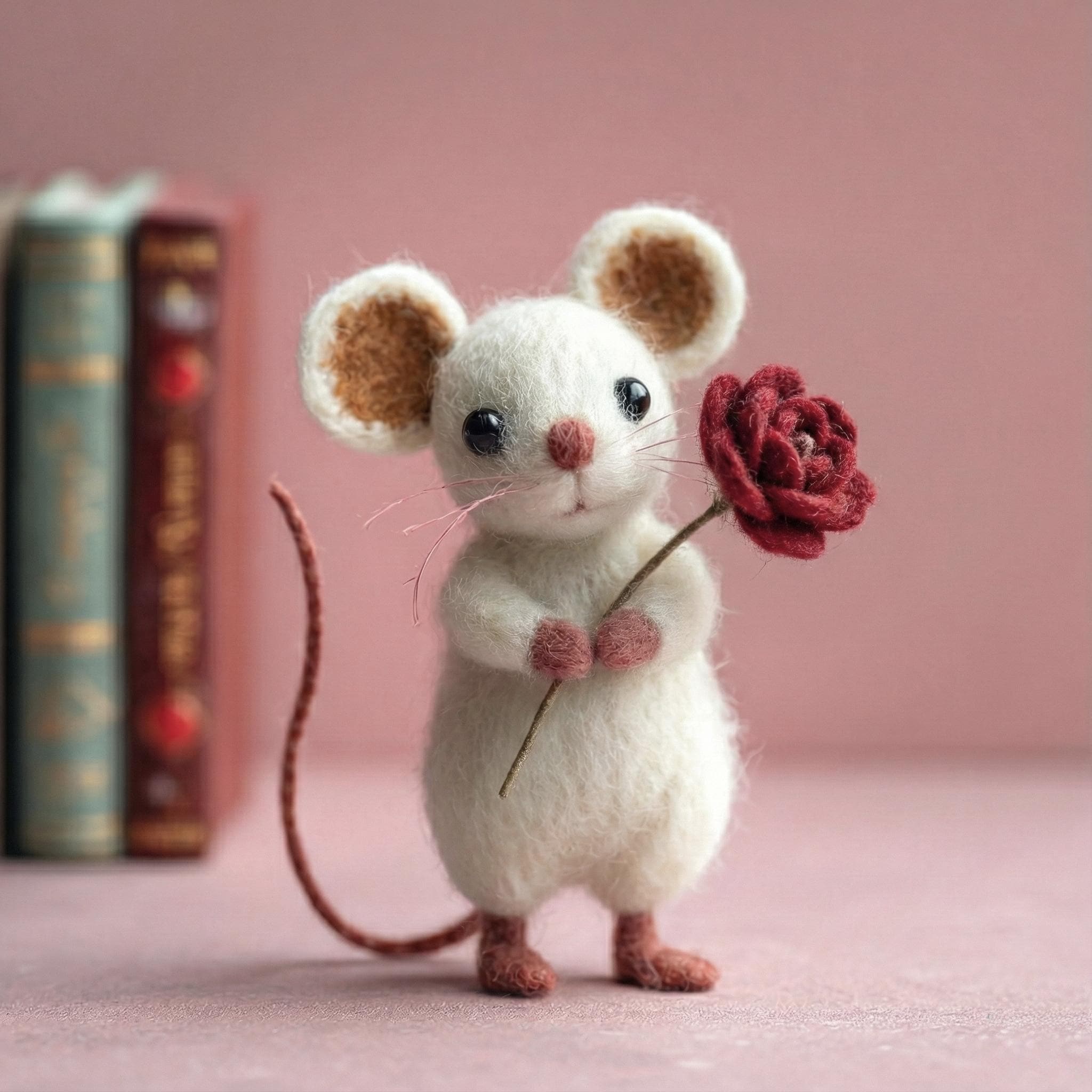 Needle Felted Mouse | Valentine's Day Gift