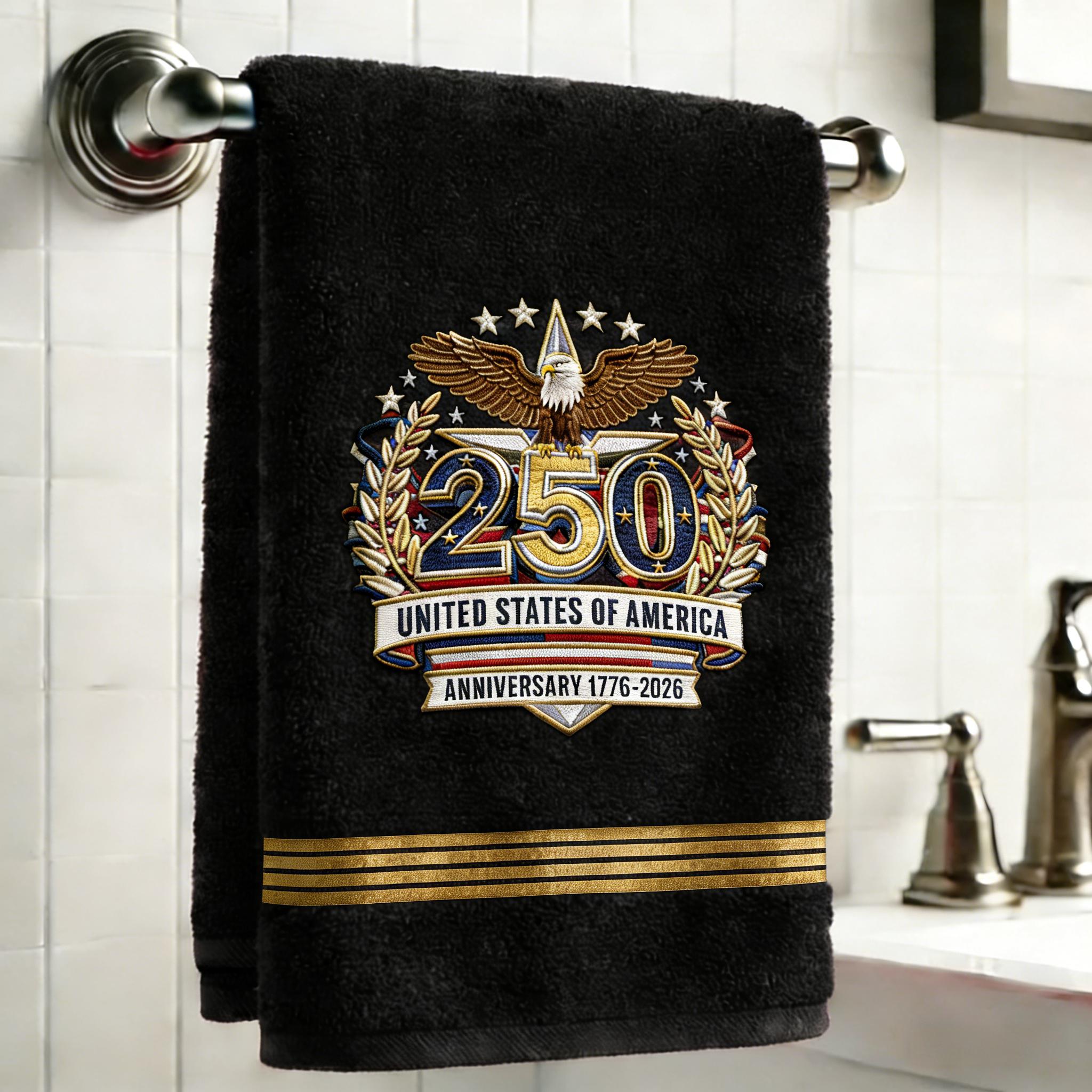 250th Anniversary USA Embroidered Commemorative Towel 