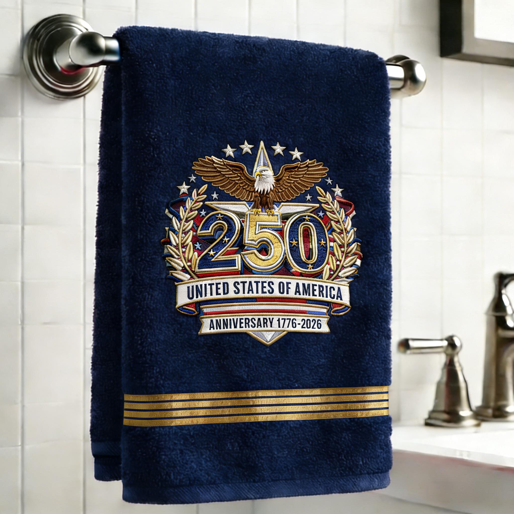 250th Anniversary USA Embroidered Commemorative Towel 