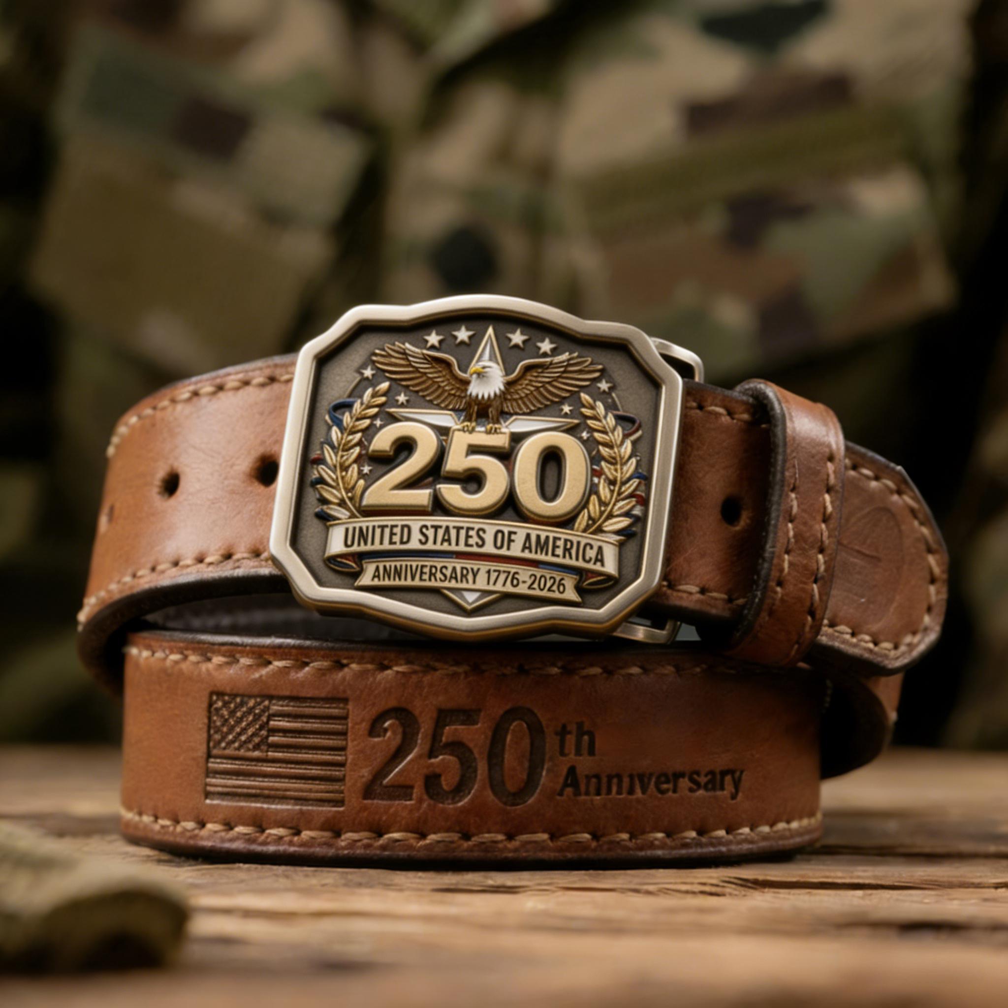 USA 250th Anniversary Commemorative Leather Belt