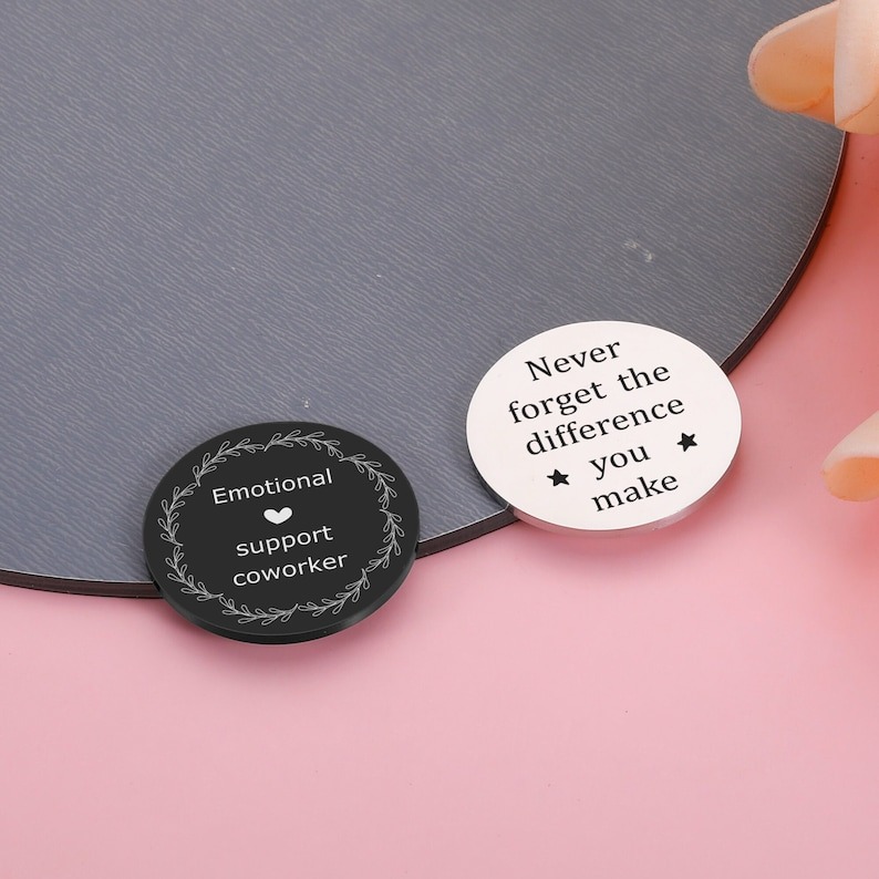💟The Best Gift💙 - 🧡Emotional Support Colleague Round Card💌