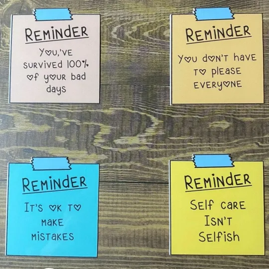 Mental Health Sticky Note Stickers