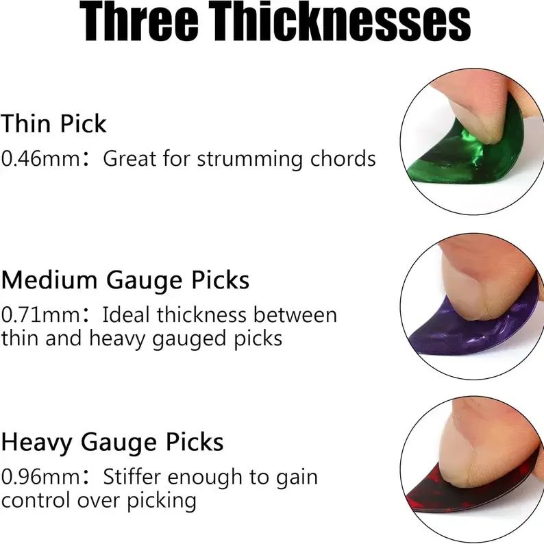 10-Pack Premium Celluloid Guitar Picks