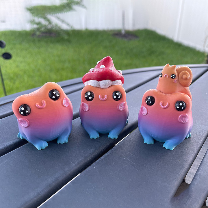 3D Print Cute Butt Frog Set ( 3 PCS )