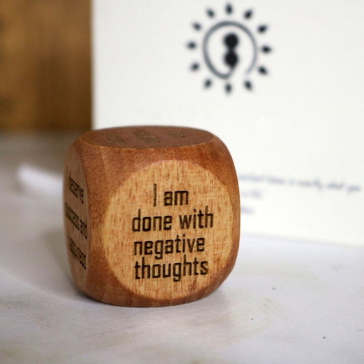 Positive Affirmation Handmade Wooden Dice