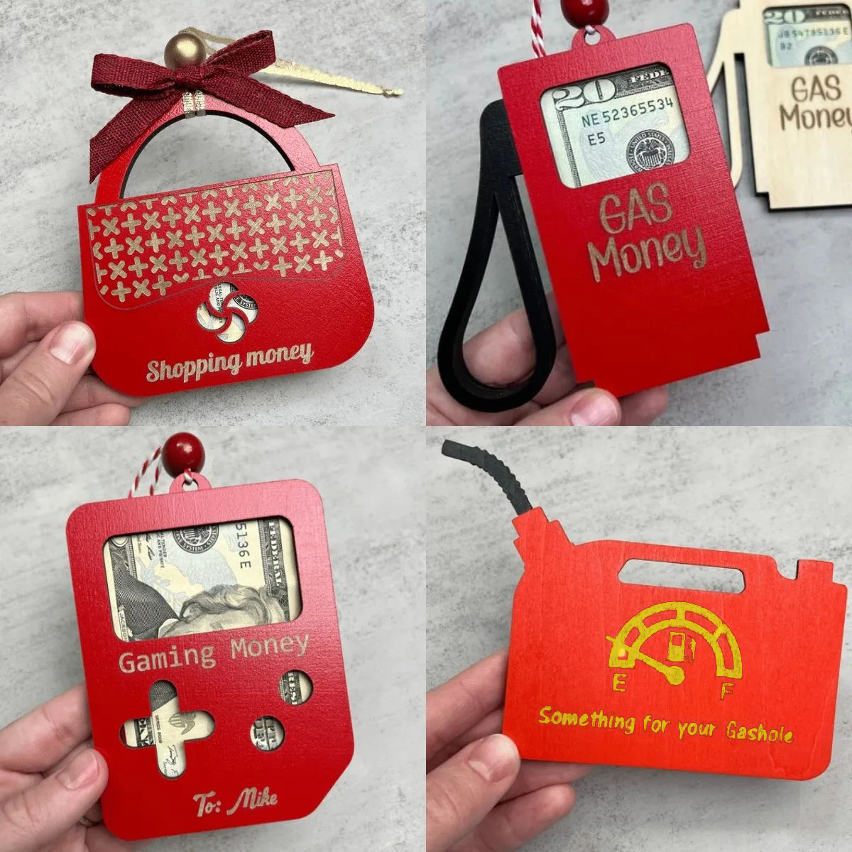 🎁🎅2023 CHRISTMAS GIFT--💸Gas (Shopping)Money Ornament
