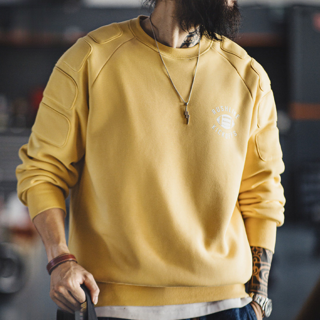 American Style Fleece Hoodie With Thickened And Warm Top, Loose Round Neck Hoodie