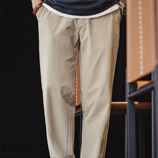Maden Casual Trousers Four-Sided Stretch Straight Smart Pants 