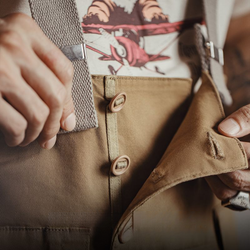 American Amikaji Retro Loose BF Straight Strap Pants Casual Strap Long Pants