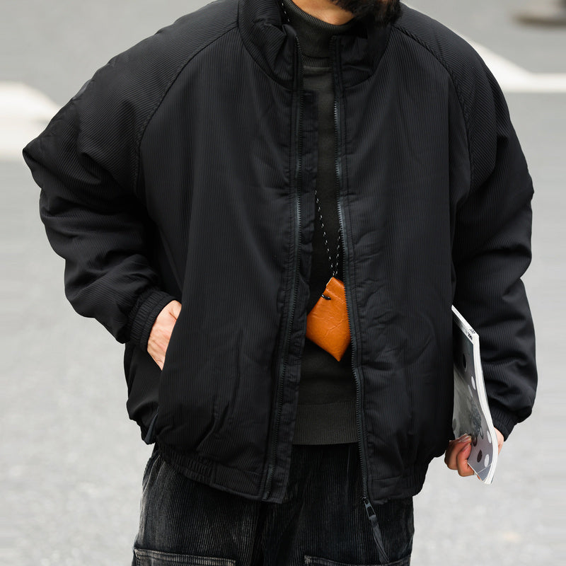 BGYO Thick Cotton Robe Men's Autumn/Winter Stand up Collar Design Warm Work Clothes Cotton Jacket