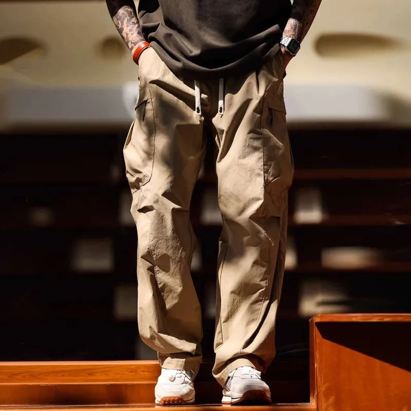 American retro multi pocket men's cleanfit outdoor sports loose casual pants