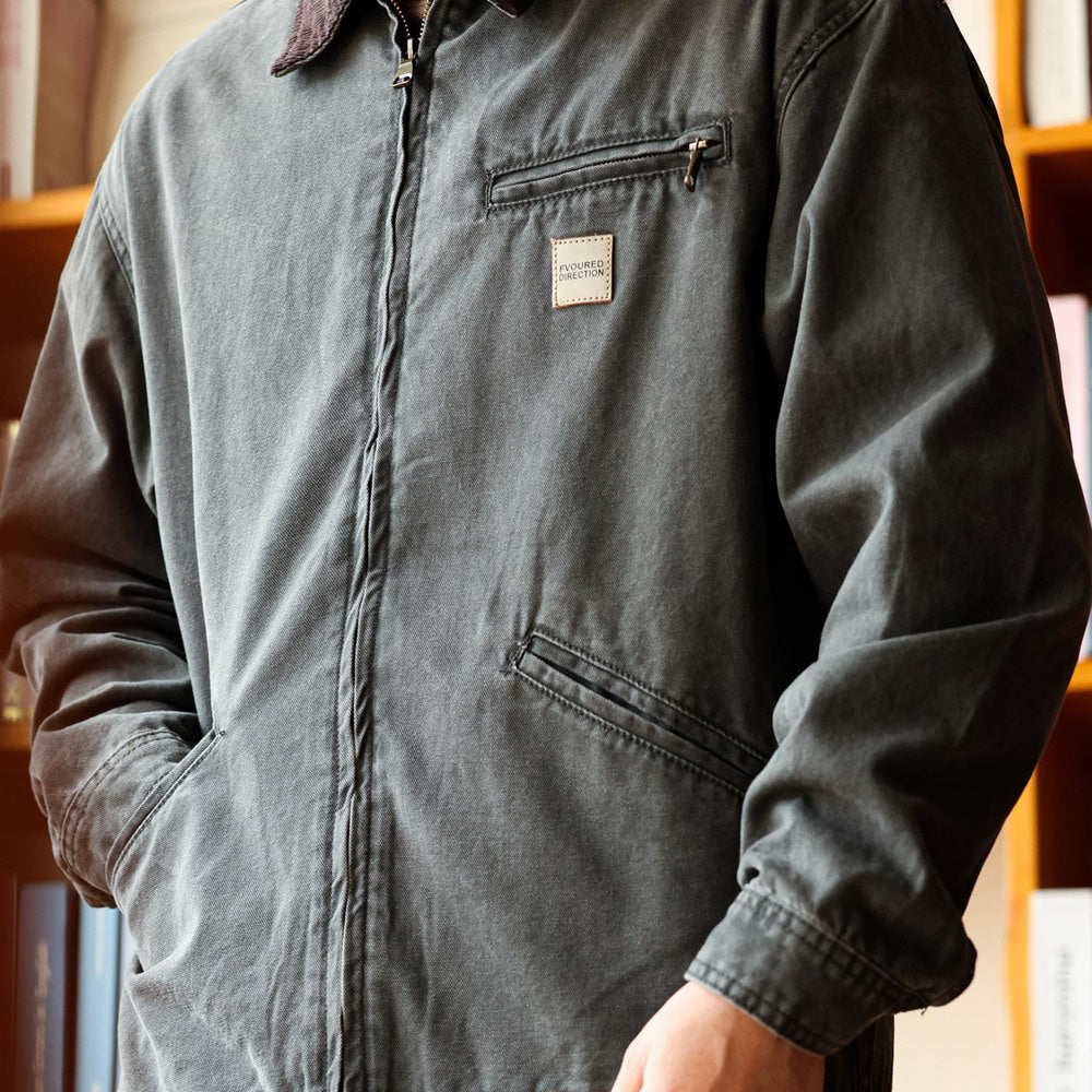 Classic J97 Detroit Work Jacket Stonewashed 380g Heavyweight Canvas Hunting Jacket