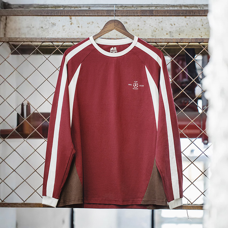 Vintage Arsenal Jersey Wine Red Pure Cotton Long Sleeved Sports T-Shirt