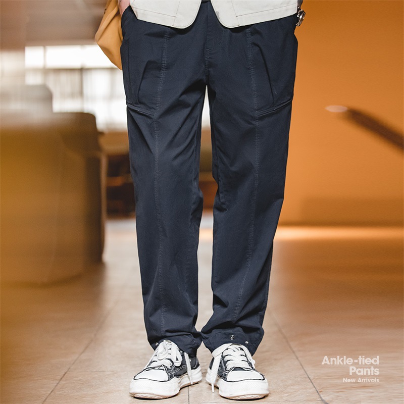 Maden Retro navy leggings loose and version casual long pants