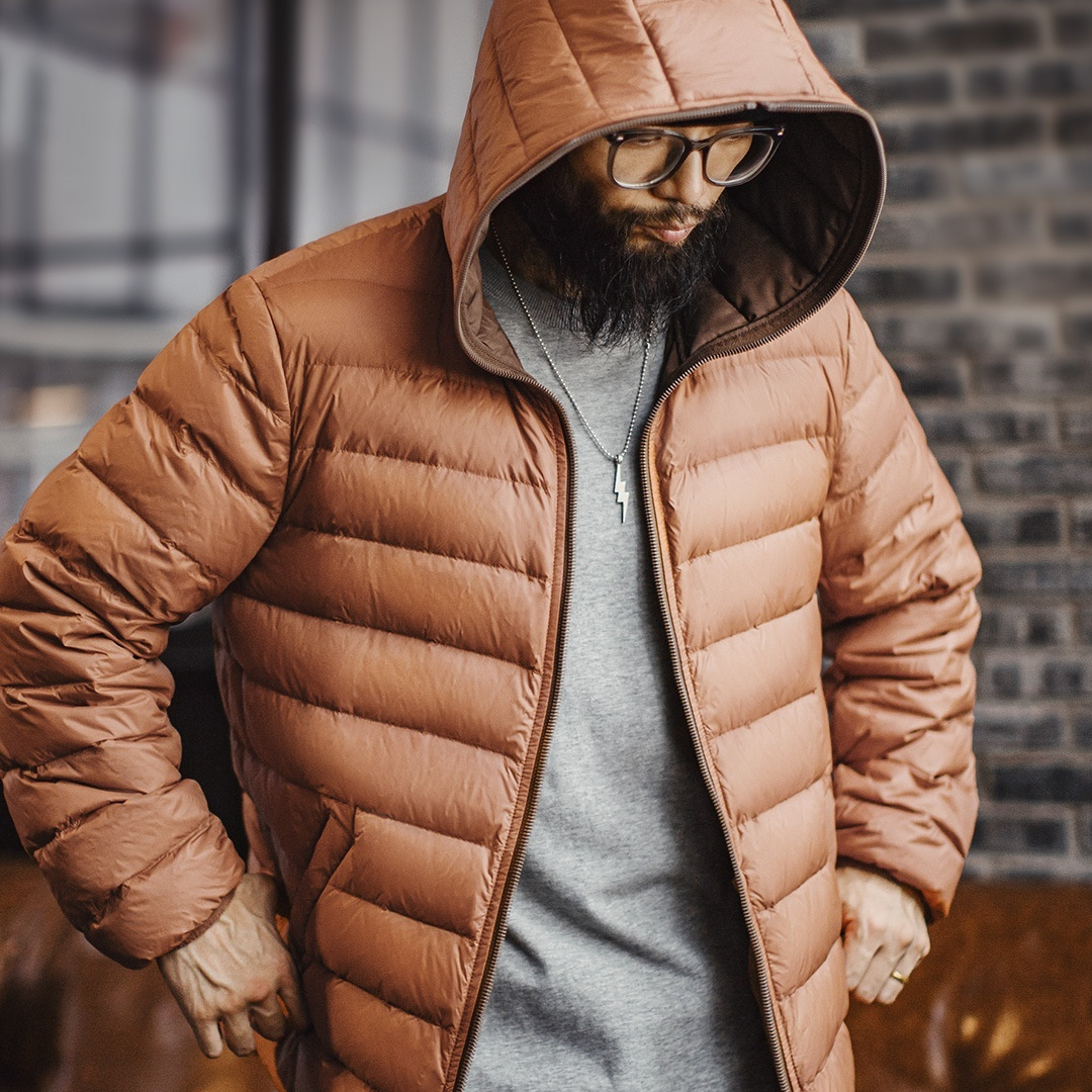 American Lightweight Down Jacket For Men'S Autumn And Winter Warm Inner Liner Short Down Jacket