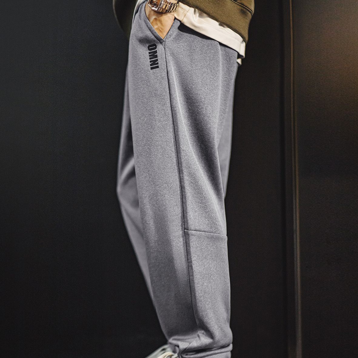 American Casual Easypants Gray Straight Leg Ankle Sports Pants
