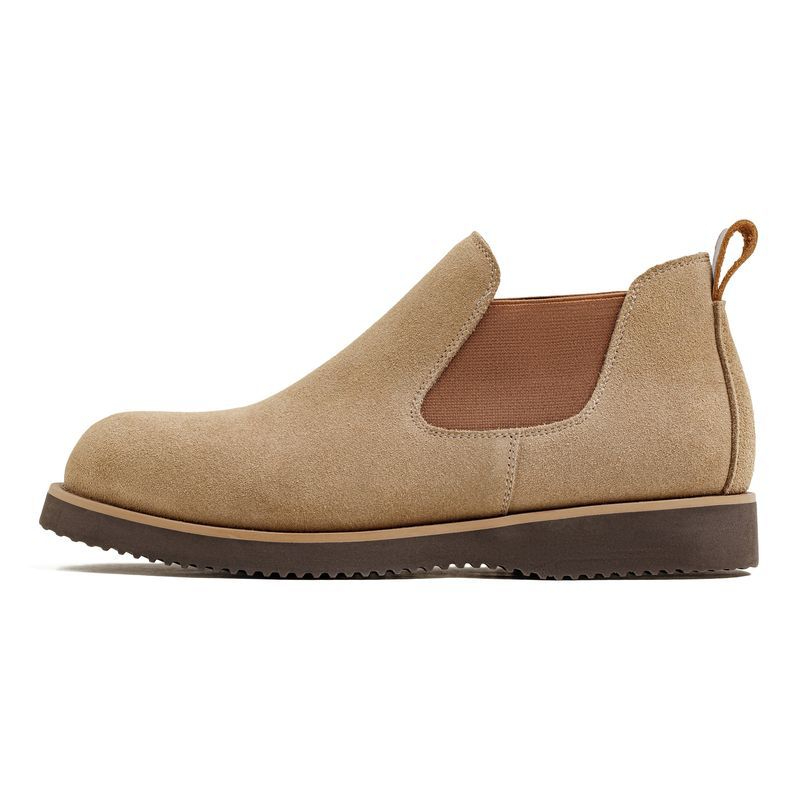 Maden Chelsea boots, retro workwear boots, versatile cowhide suede round toe casual leather shoes