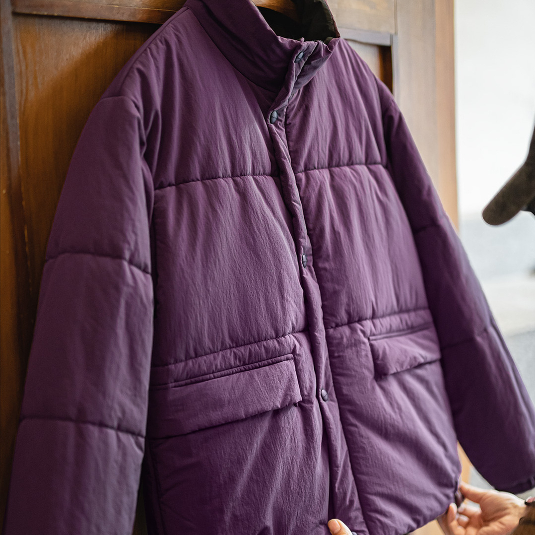 American Double-Sided Mountain Style Thick And Warm Short Stand Up Collar Jacket