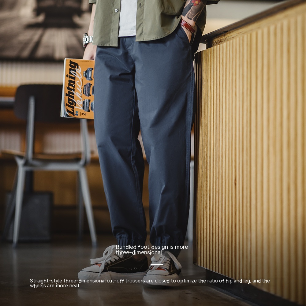 Maden Maggots Vintage Easypants Casual Leggings Lose Fitting Straight Tube Twill Pants