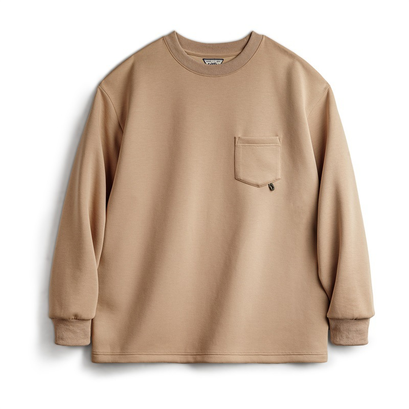 Maden casual air layer 3D letter printed hoodie illustration loose round neck long sleeved top