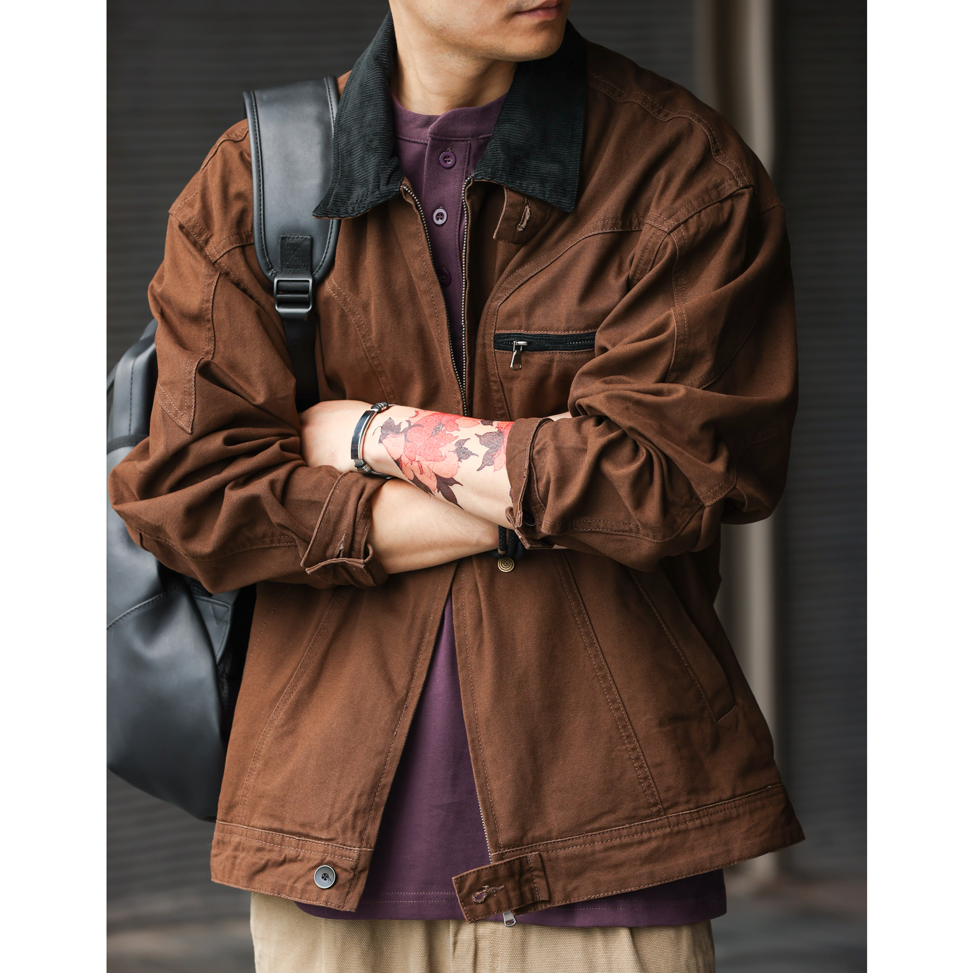 Amikaji Vintage Canvas Men'S 310g Vintage Detroit Workwear Jacket