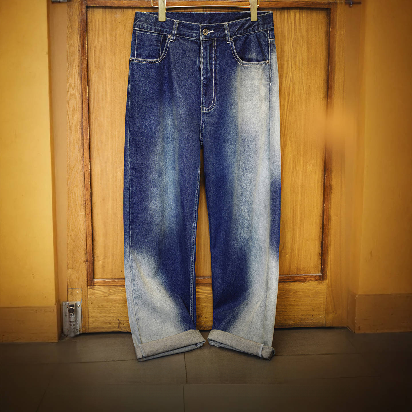 American Gradient Ice Blue Lyocell Men's Cleanfit Casual Jeans