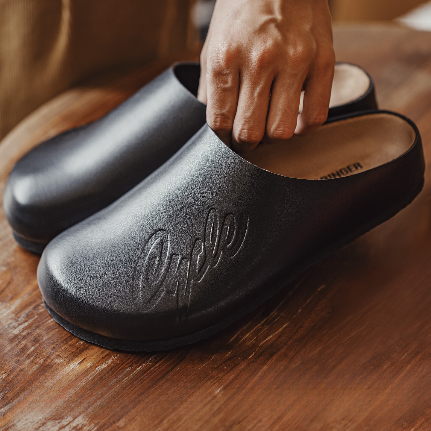 Summer New Men's Minimalist Old Money Style One Step Casual Cork Bottom Slippers