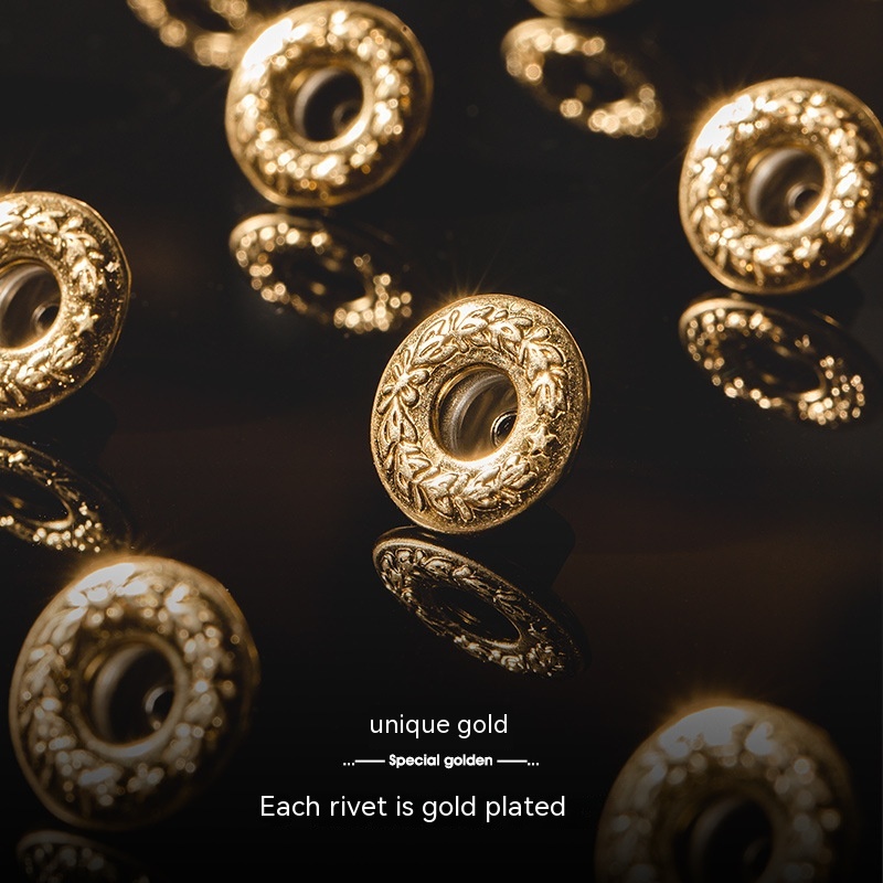 Maden Vintage Denim Red Ear Original Cow Jeans with Gold Thread Embroidery High Waist Pants