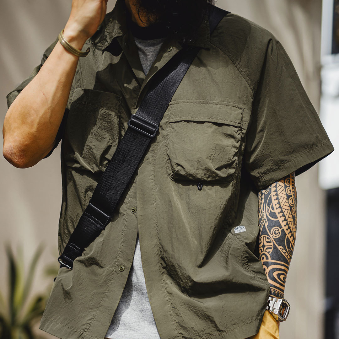 Summer mountain outdoor quick drying thin pocket shirt