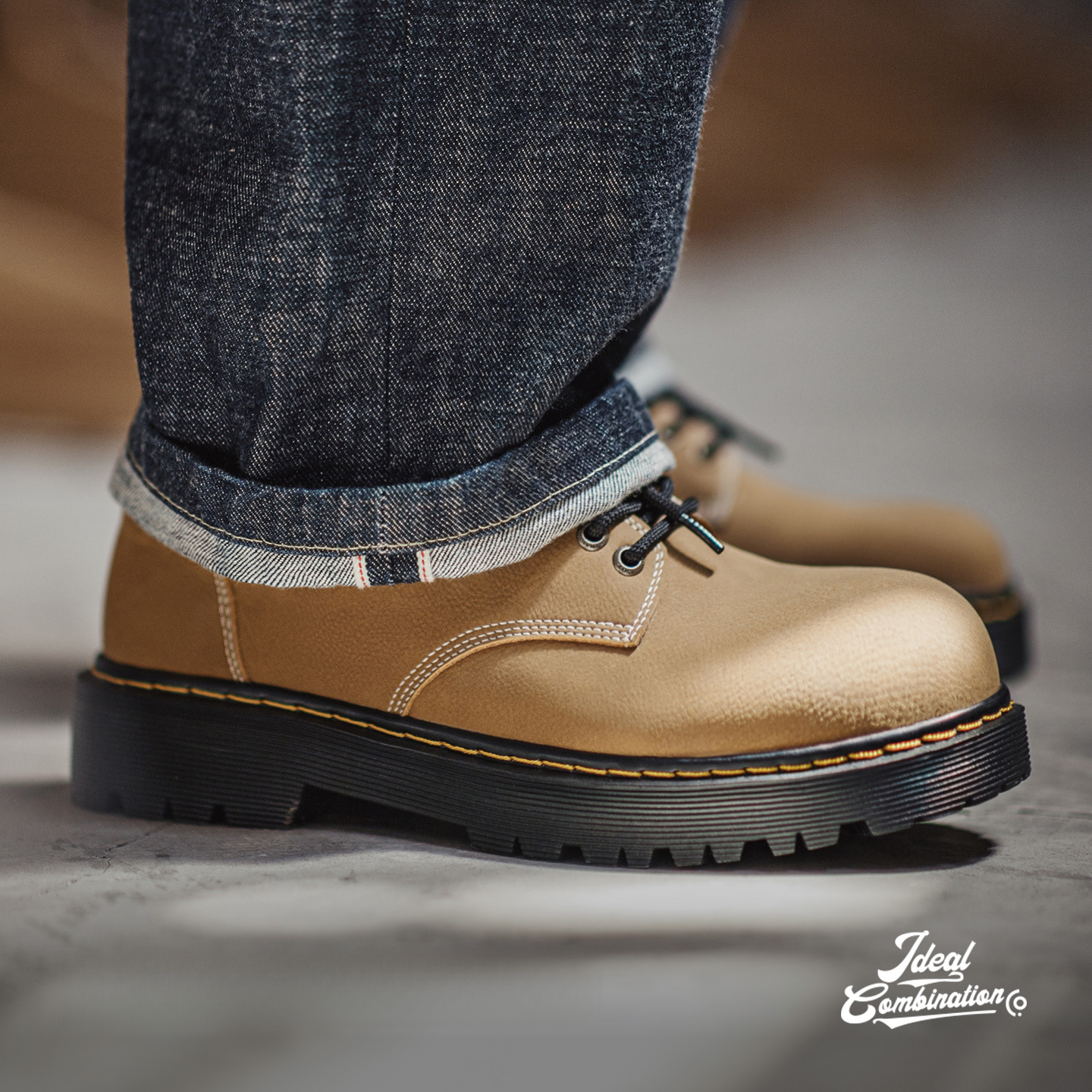 New summer men's casual soft soled thick soled high toe brown retro workwear shoes