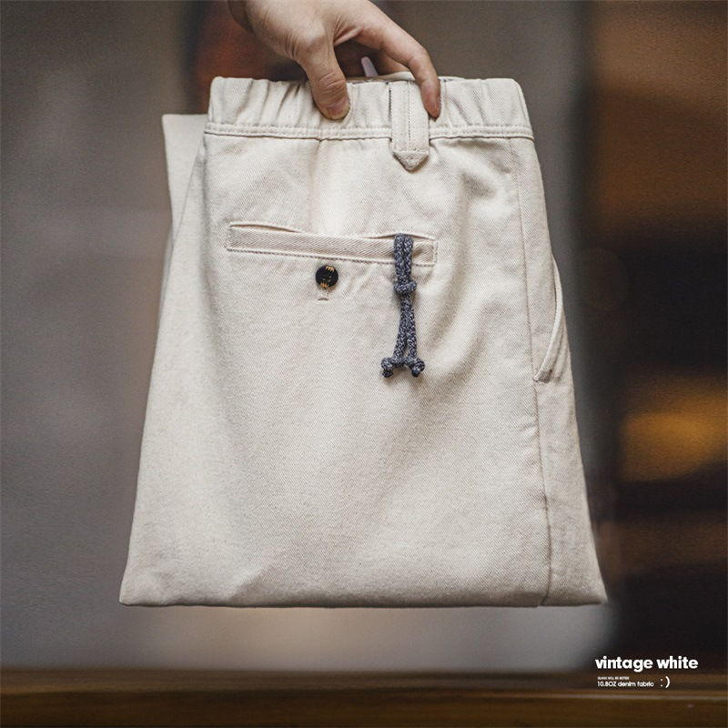 Maden Retro Jeans Cotton Seed Shell Cleanfit Loose Straight Leg Casual Long Pants