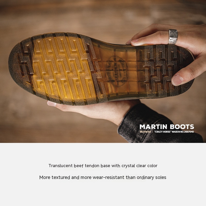 Maden High top British style work boots, medium top trendy shoes, cowhide desert boots, short boots