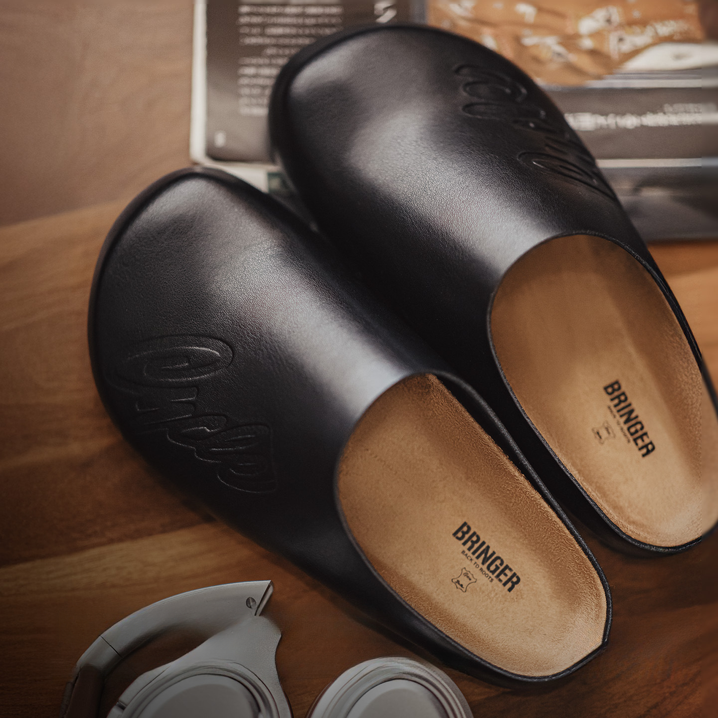 Summer New Men's Minimalist Old Money Style One Step Casual Cork Bottom Slippers