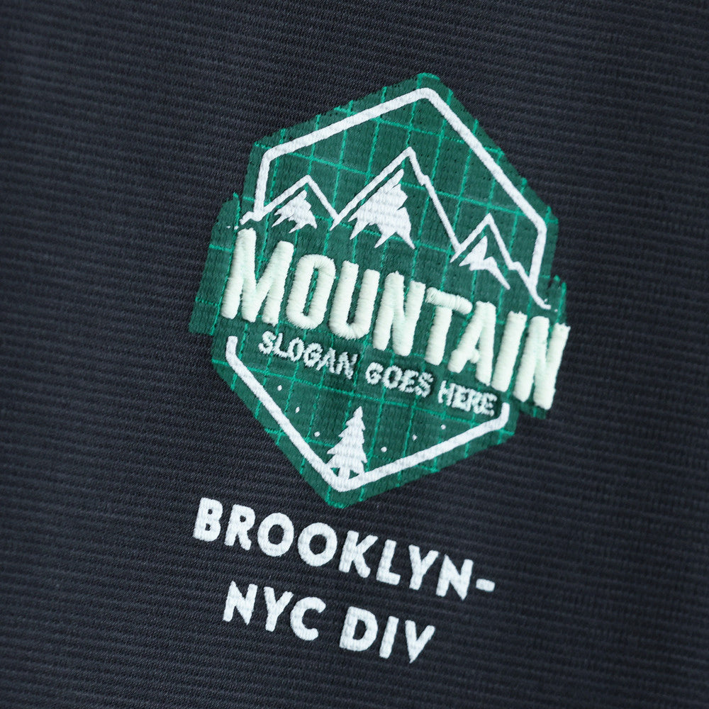 Autumn embroidered printed hoodie men's round neck ins plus size textured hooded long sleeved top