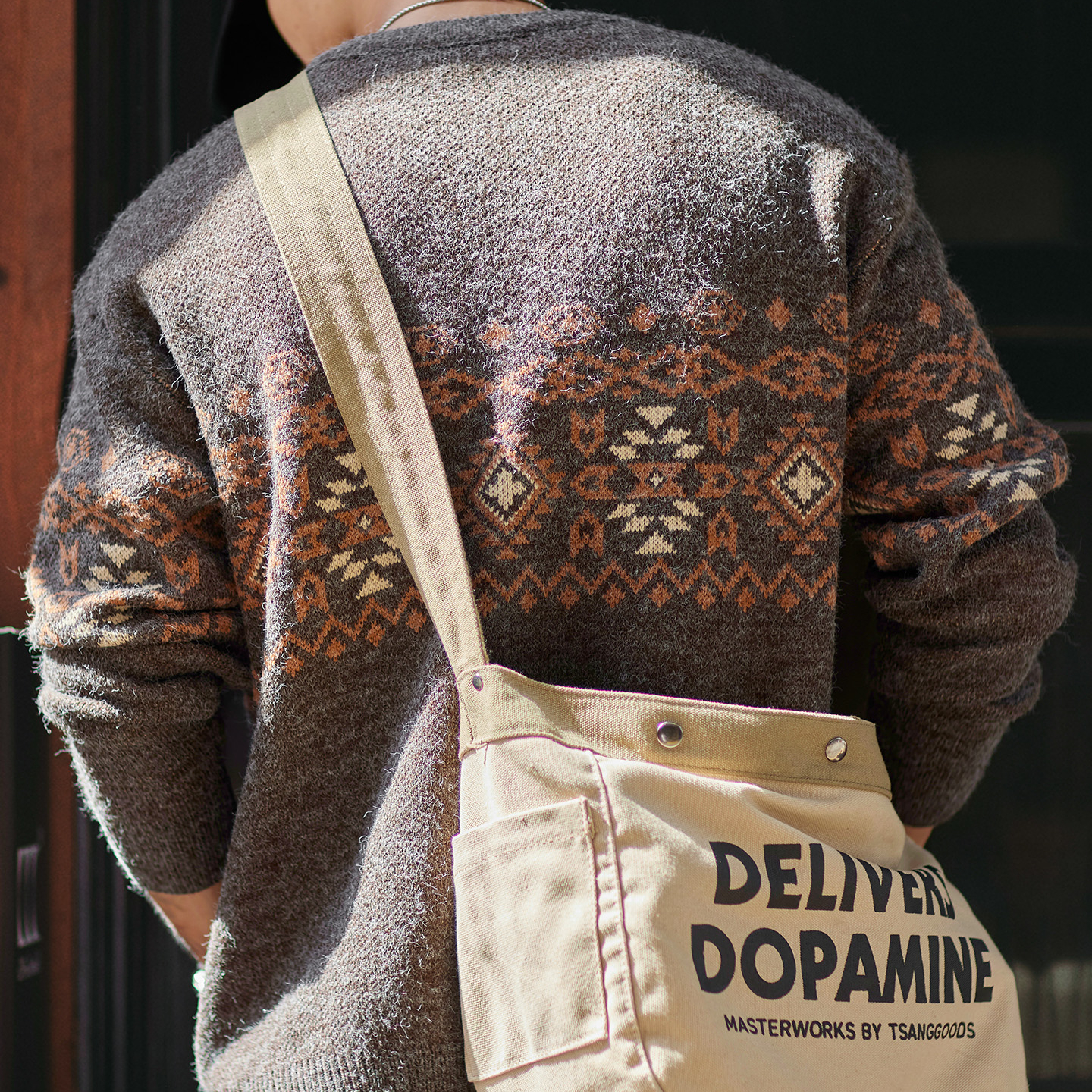 Fair Island Retro Jacquard Round Neck Men'S 2025 New Ethnic Style Warm Knitted Sweater