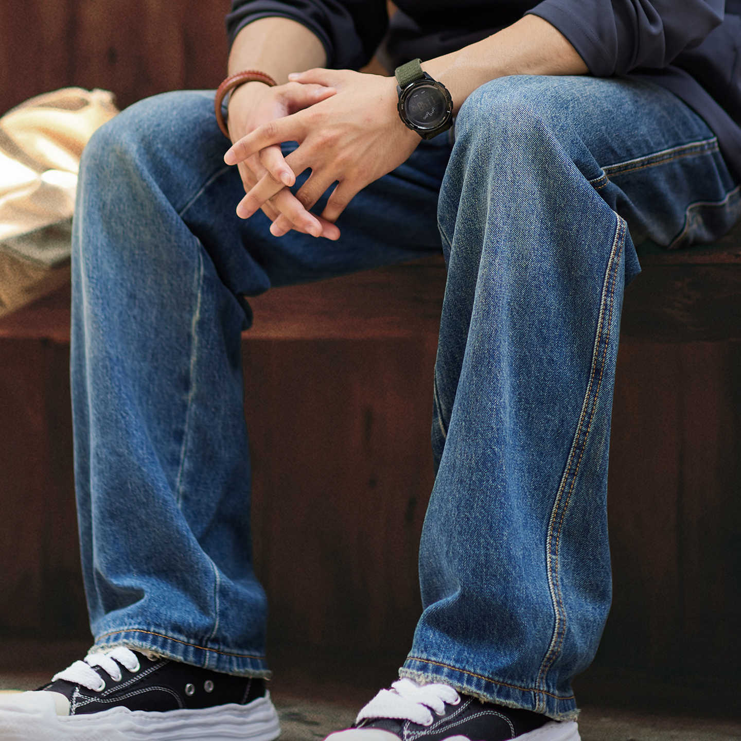 [Washing Bull] Autumn New American Retro Straight leg Jeans